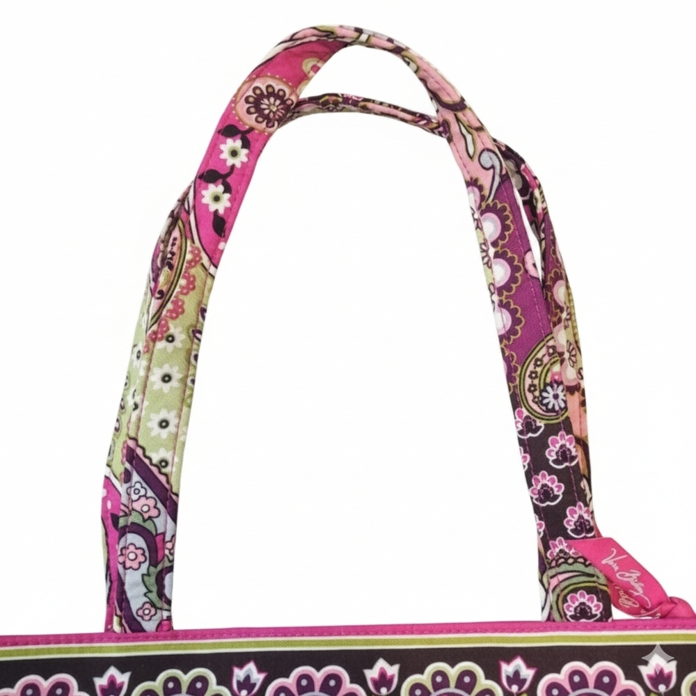 Vera Bradley Morgan Shoulder Bag With Matching Wallet In Very Berry Paisley - Picture 4 of 16